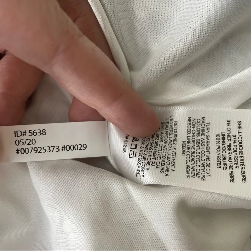 EXPRESS NWT PAISLEY PUFF SLEEVE FIT AND FLARE DRESS WHITE GOLD BLUE XS - Picture 9 of 9